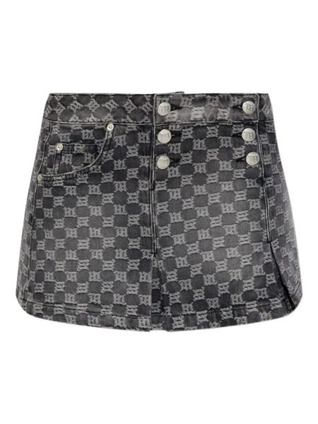  Misbhv Buttoned Patterned Skirt - Black 