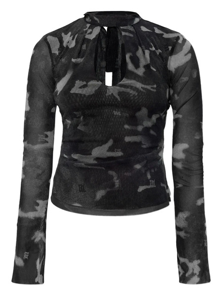  Misbhv Camouflage-print Blouse - Black 