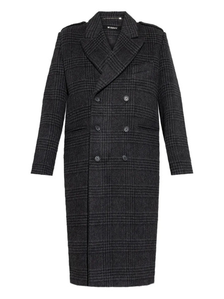  Misbhv Checked Double-breasted Coat - Black 