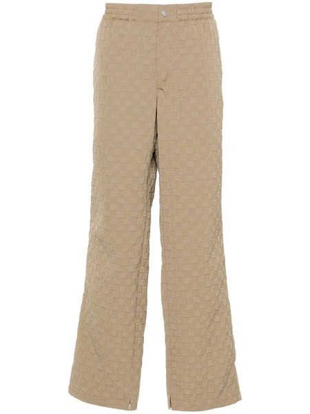  Misbhv Debossed-logo Straight-leg Trousers - Neutrals 