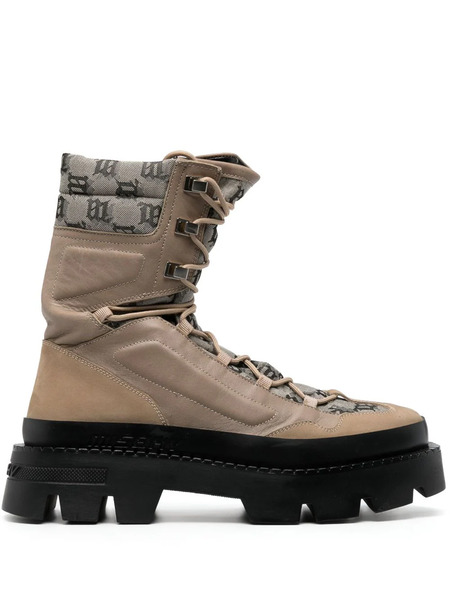  Misbhv Ibiza Jacquard-monogram Boots - Neutrals 