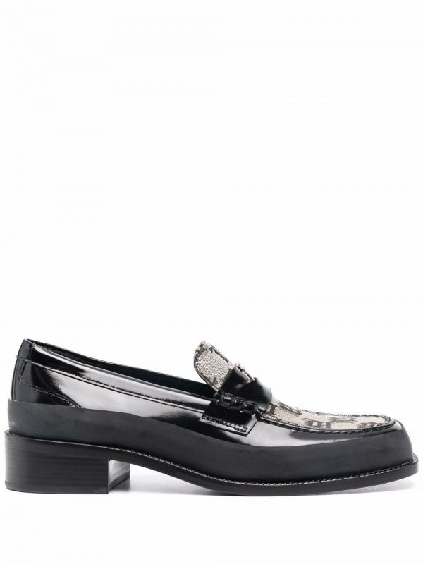  Misbhv Jacquard Monogram Loafers - Black 