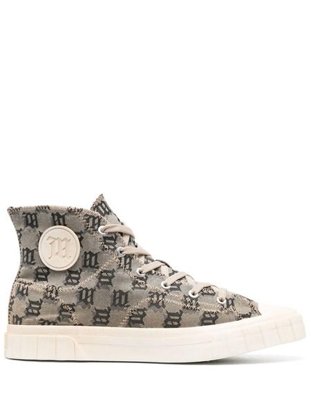  Misbhv Monogram High-top Sneakers - Neutrals 