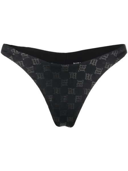  Misbhv Monogram-pattern Bikini Bottoms - Black 