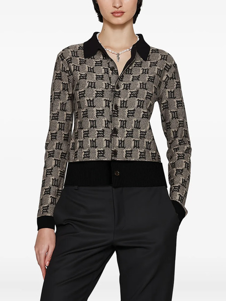  Misbhv Monogram-pattern Cardigan - Black 