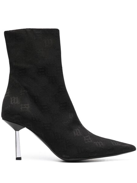  Misbhv Monogram Pointed-toe Boots - Black 