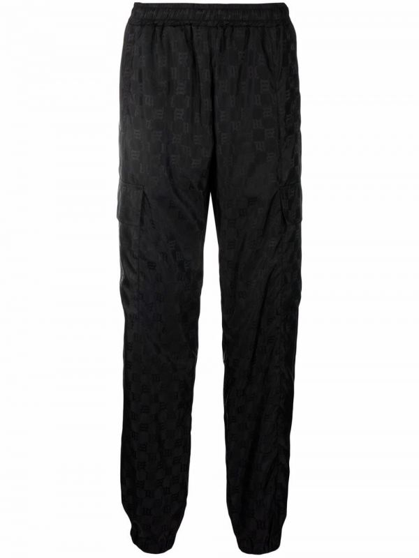  Misbhv Monogram-print Trousers - Black 