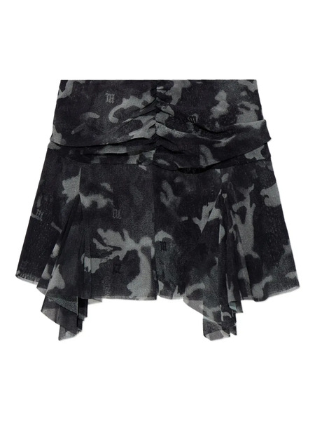  Misbhv Ruched Tiered Skirt - Grey 