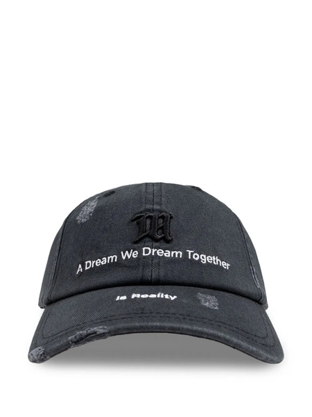  Misbhv Text-embroidered Cap - Grey 