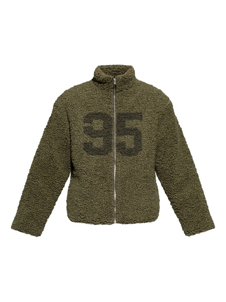  Misbhv Zip-up Fleece-texture Jacket - Green 