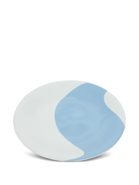  Misette Colour-block Wave Dinner Plates (set Of Four) - Blue 