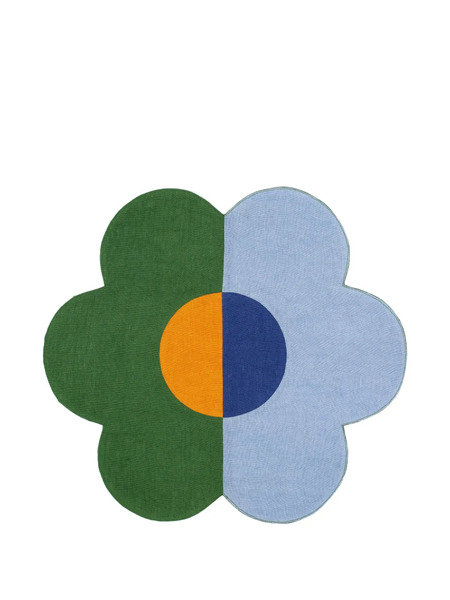  Misette Floral Linen Patchwork Placemats (set Of Four) - Blue 