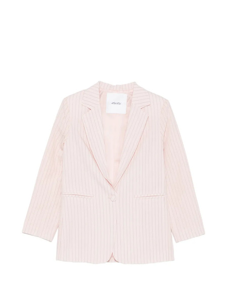  Miss Grant Kids Pinstripe-pattern Blazer - Pink 
