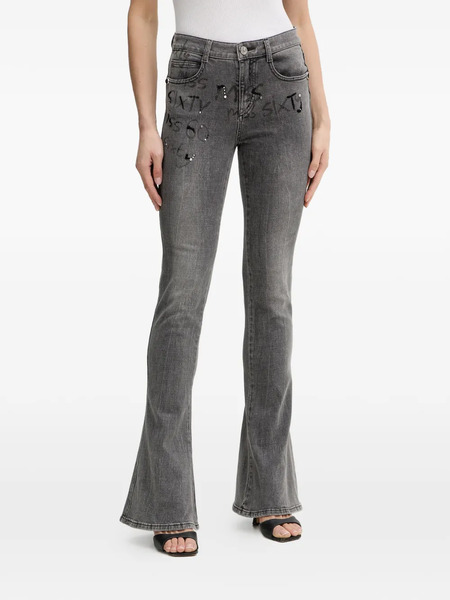  Miss Sixty Front-embellished Flared Jeans - Grey 