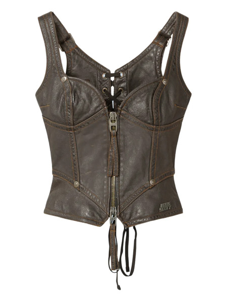  Miss Sixty Leather Top - Brown 