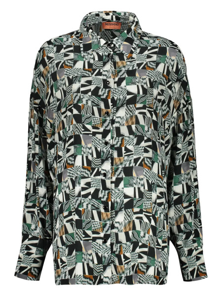  Missoni Abstract-pattern Shirt - Green 