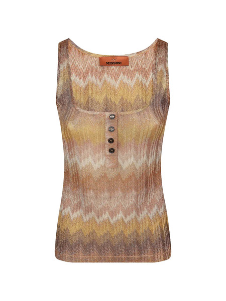  Missoni Button-front Chevron Top - Yellow 