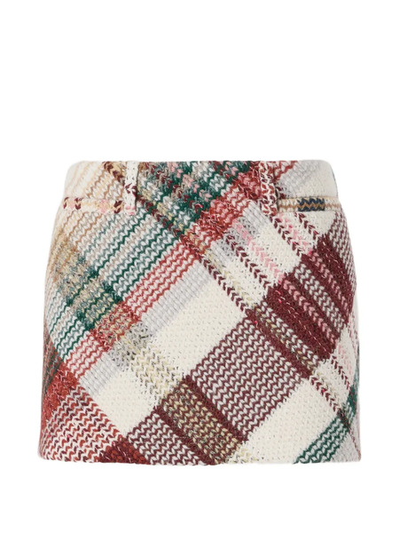  Missoni Check-pattern Mini Skirt - White 