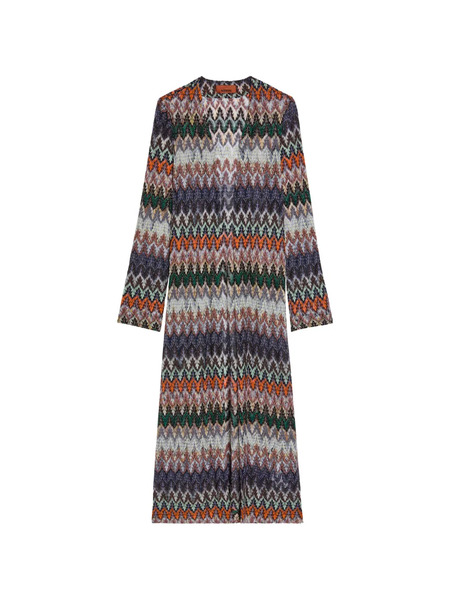  Missoni Chevron Fine-knit Coat - Blue 