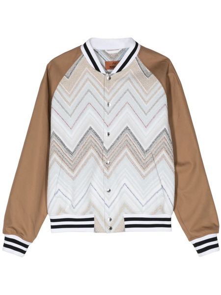  Missoni Chevron-jacquard Towelly Bomber Jacket - Neutrals 