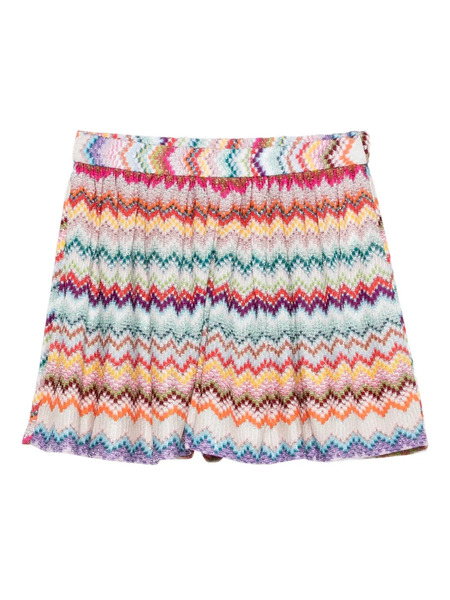 Missoni Chevron Knitted Shorts - Neutrals 