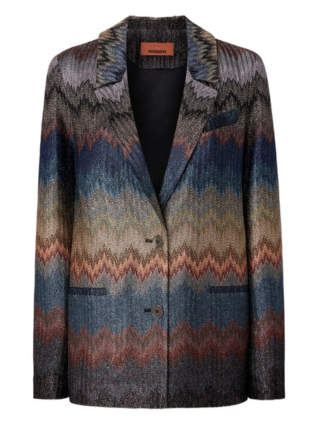  Missoni Chevron-pattern Blazer - Blue 