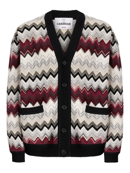  Missoni Chevron-pattern Button Cardigan - White 