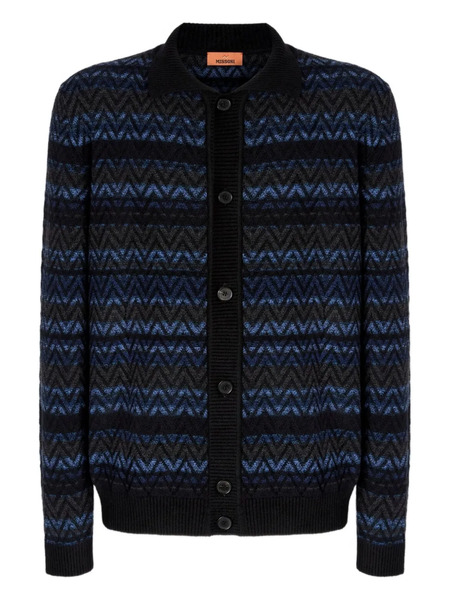  Missoni Chevron-pattern Cardigan - Black 