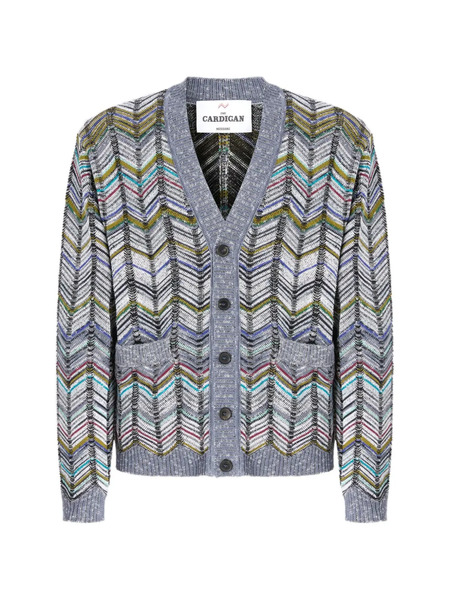  Missoni Chevron-pattern Cardigan - Grey 