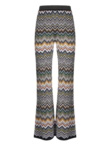  Missoni Chevron-pattern Flared Trousers - White 