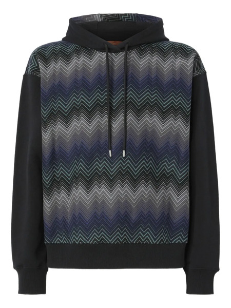  Missoni Chevron-pattern Hoodie - Black 