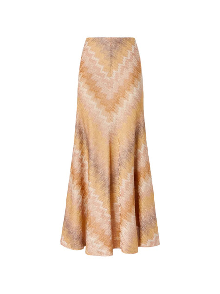  Missoni Chevron-pattern Maxi Skirt - Neutrals 