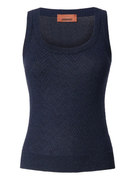  Missoni Chevron-pattern Sleeveless Top - Blue 