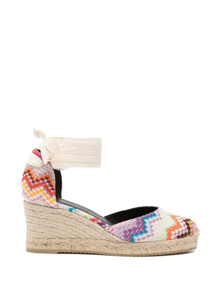  Missoni Chevron-pattern Tie Espadrilles - Orange 