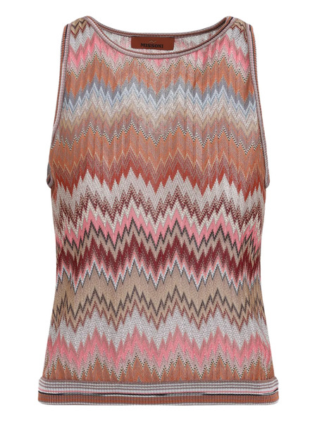  Missoni Chevron-pattern Top - Brown 