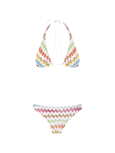  Missoni Chevron Tie Bikini - White 