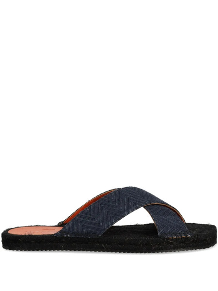  Missoni Cross-strap Slides - Blue 
