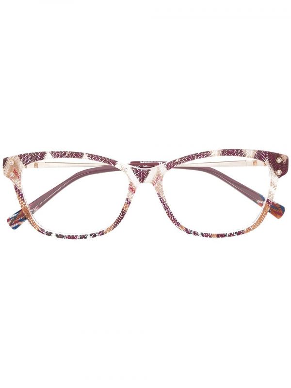  Missoni Eyewear Mesh-pattern Glasses - Pink 