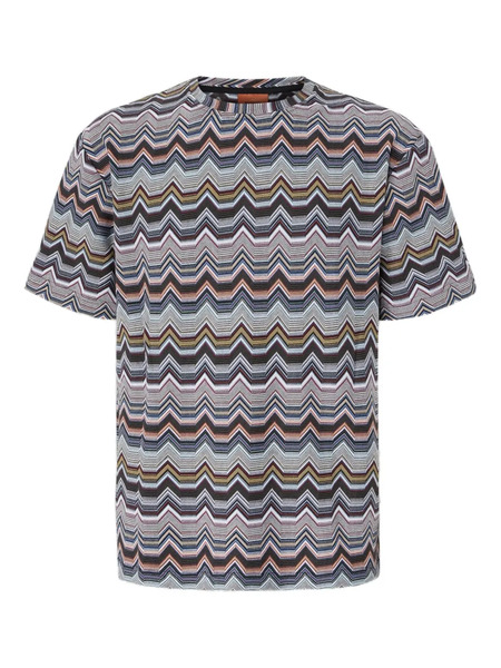  Missoni Geometric-zigzag Pattern Short-sleeved T-shirt - Grey 