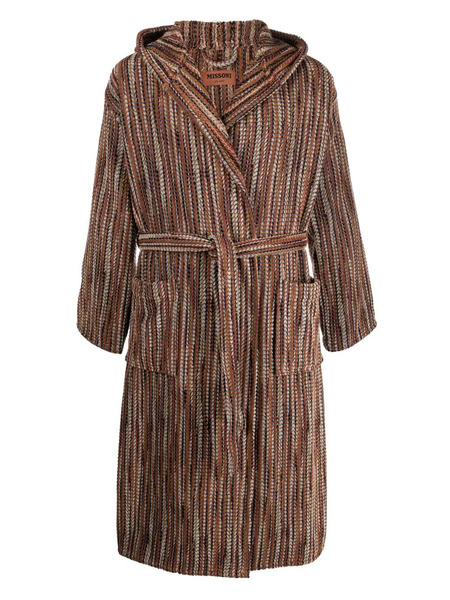  Missoni Home Billy Patterned Towelling Robe - Neutrals 