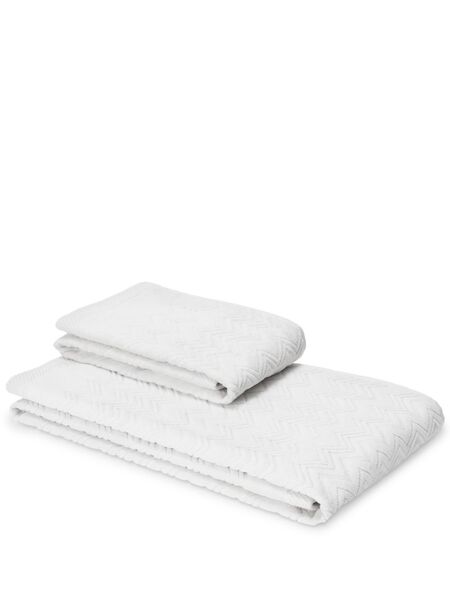  Missoni Home Chalk Towel Set (set Of Two) - White 