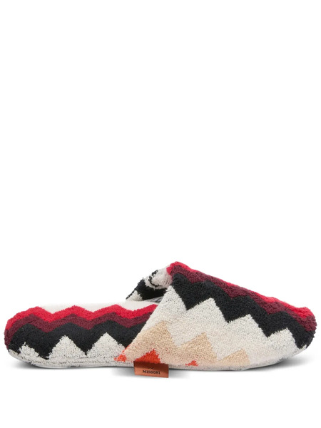  Missoni Home Chevron-patterned Indoor Slippers - Red 