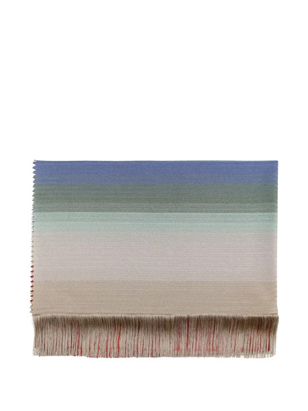  Missoni Home Fringed Stripe Blanket - Neutrals 
