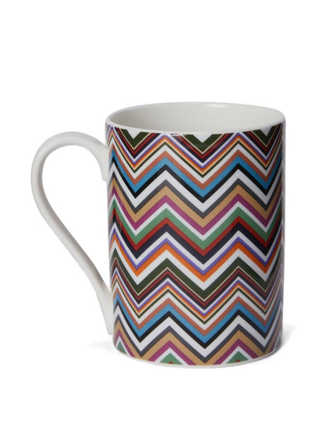  Missoni Home Holiday Chevron-pattern Mug - White 