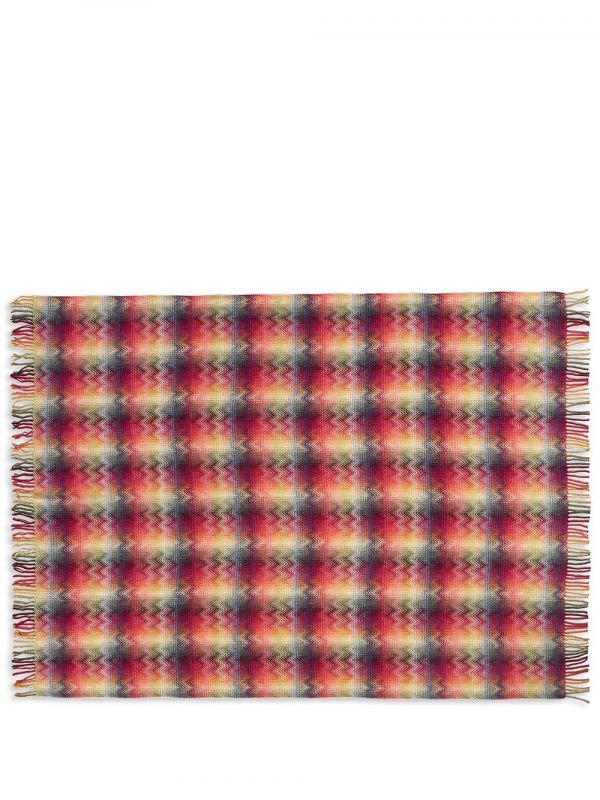  Missoni Home Montgomery Chevron Pattern Throw - Red 