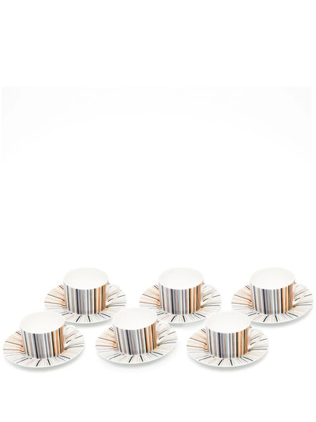  Missoni Home Set Of Six Striped Tea Set - White 