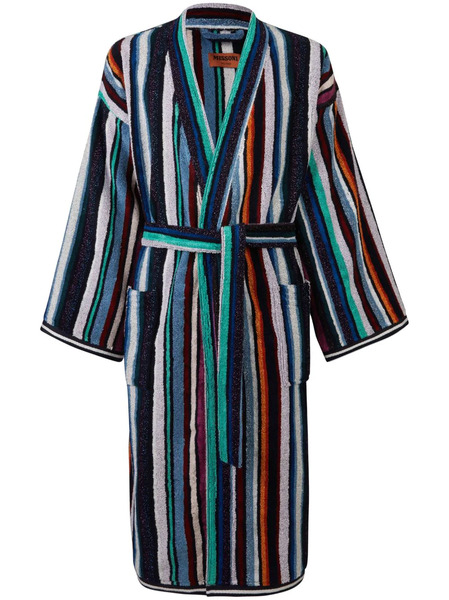  Missoni Home Stripe-pattern Cotton Bathrobe - Multicolour 