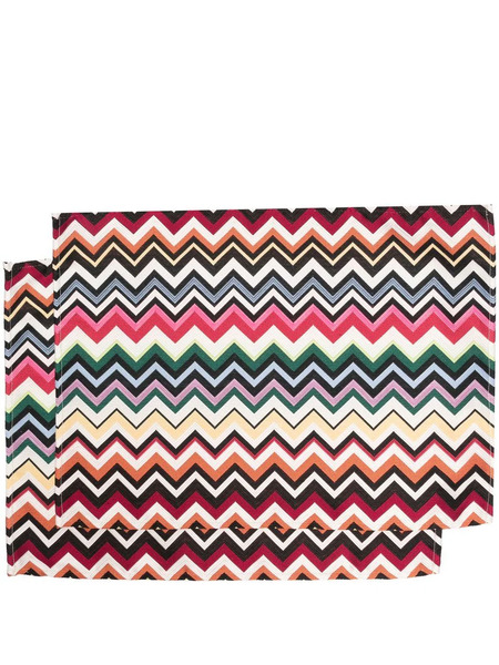  Missoni Home Striped Table Cloth Set Of 2 - Red 