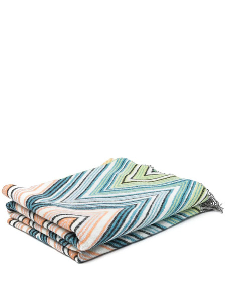  Missoni Home Zigzag-design Blanket (190cmx130cm) - Green 