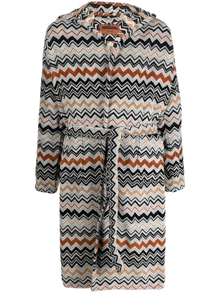  Missoni Home Zigzag-pattern Bathrobe - White 